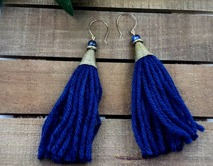 Tassel Me! (Tassel) Earrings - Blue