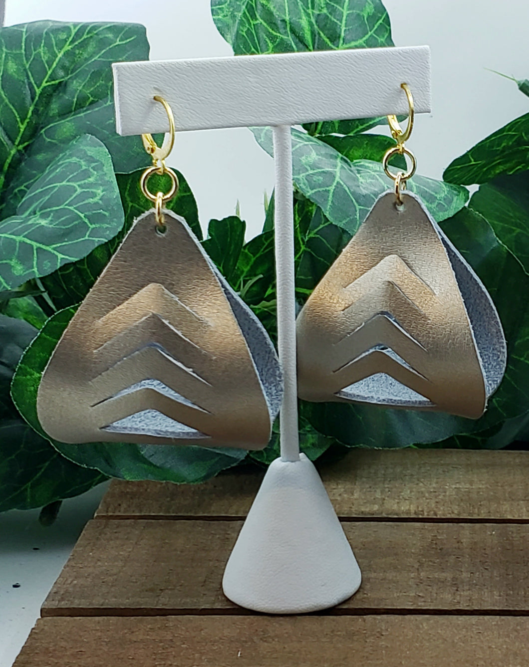 3D Sculpted Leather Earrings