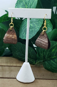 3D Sculpted Leather Earrings (TINY)