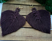 Load image into Gallery viewer, Angel Wings &amp; Feathers (Macrame) Earrings
