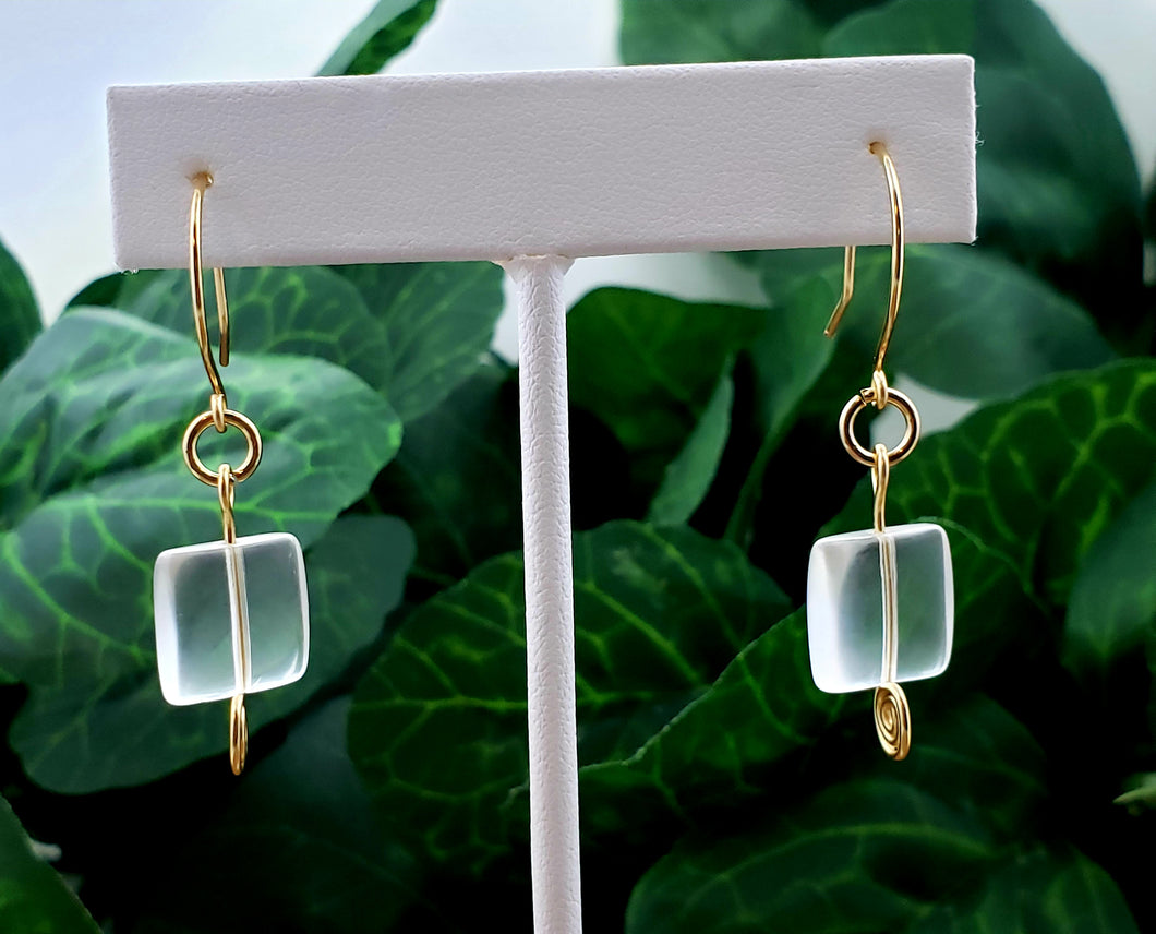 Dainty Square Earrings Option#1