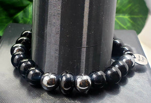 Black Excellence Necklace & Bracelet Set/Black Onyx - Men