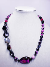 Load image into Gallery viewer, Black &amp; Pink Candy Coated Nugget Necklace - Women
