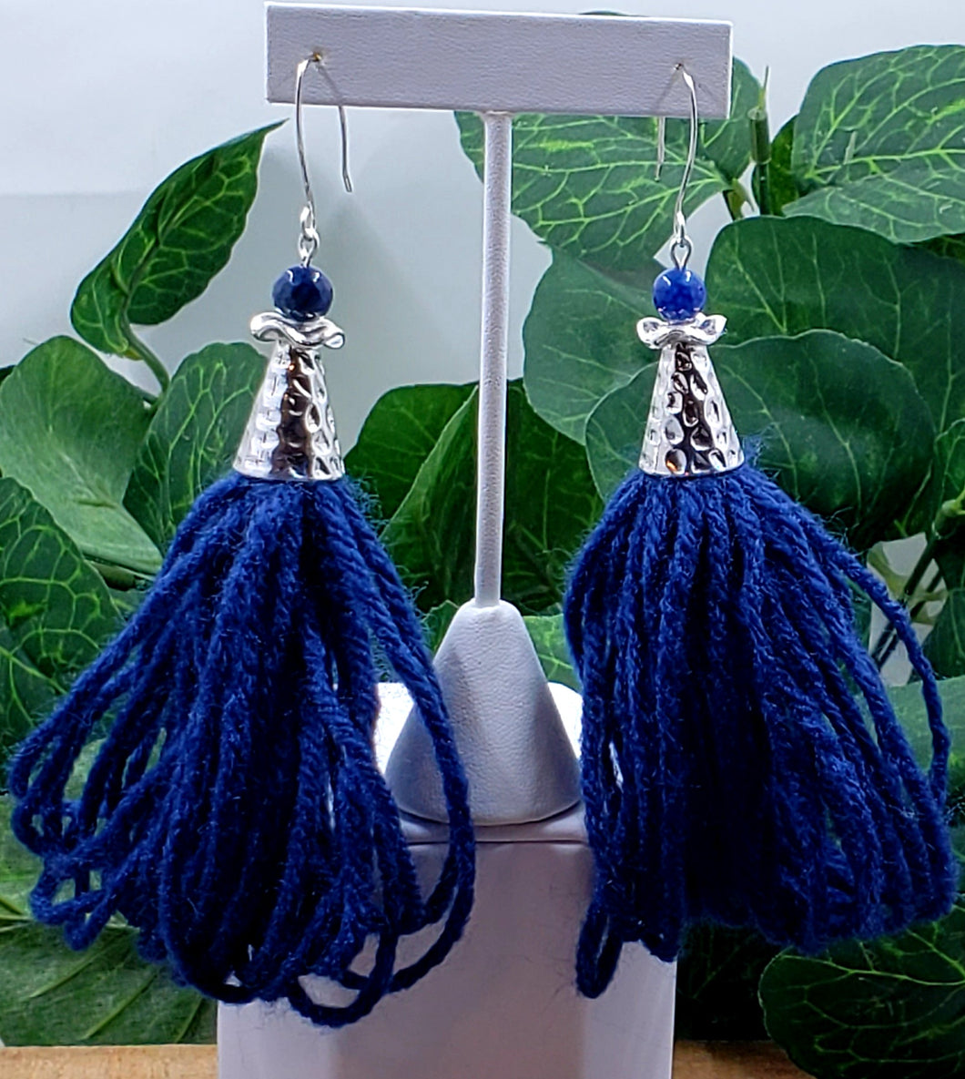 Ms. Tassel Bell! (Tassel) Earrings - Blue