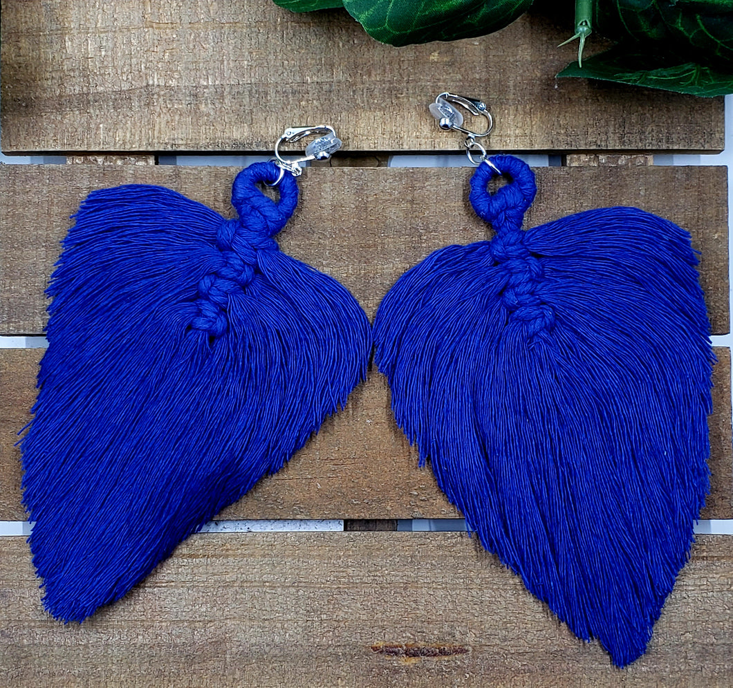 Angel Wings & Feathers (Macrame) Earrings
