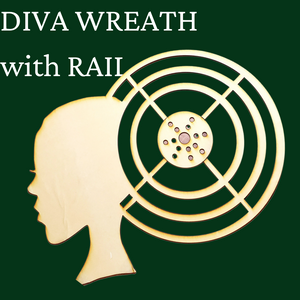 DIVA Wreath with RAIL Blank UNFINISHED - Per HEAD (SINGLE)